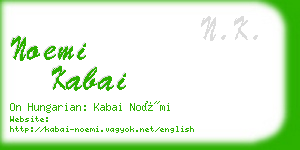 noemi kabai business card